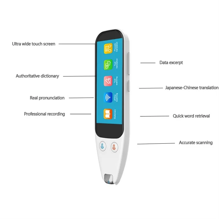 3.46 Inch Online Voice Translator Smart Dictionary Scanning Translation Reading Pen